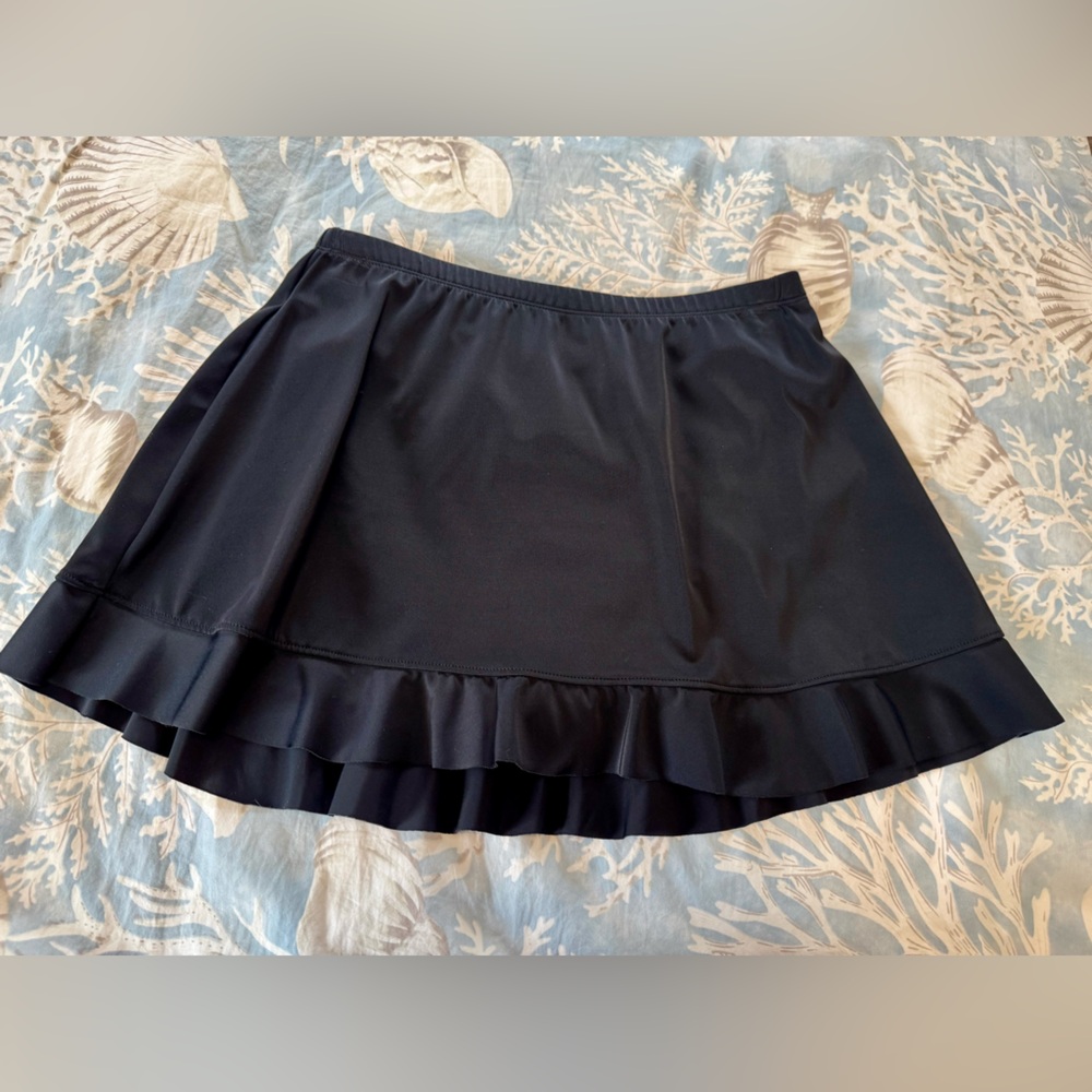 St. John's Bay Black Ruffle Swim Coverup